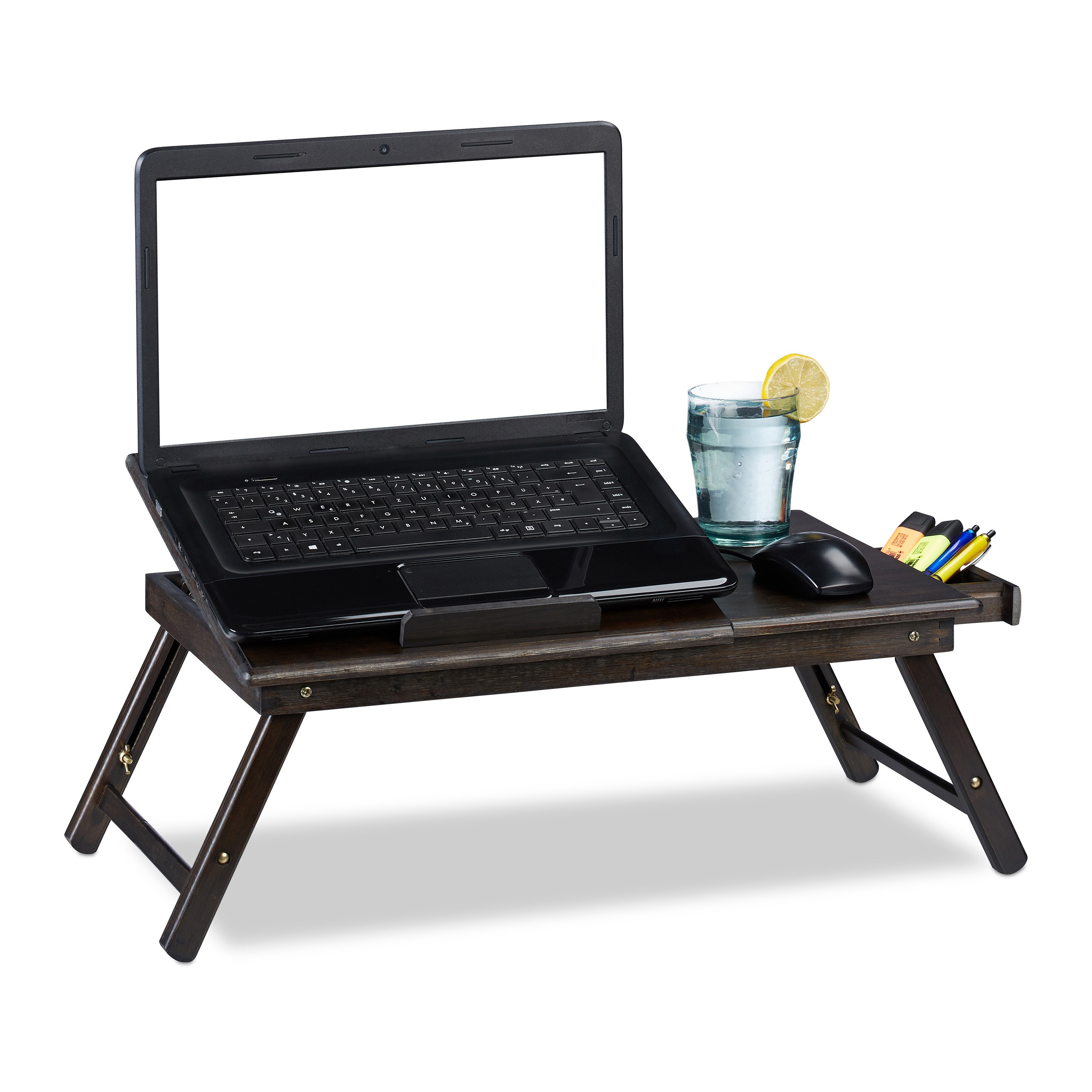 ZOTRA Bambusz Laptop Asztal Laptop Tartó Asztal és Állvány ZOTRA Bambusz Laptop Asztal Laptop Tartó Asztal és Állvány